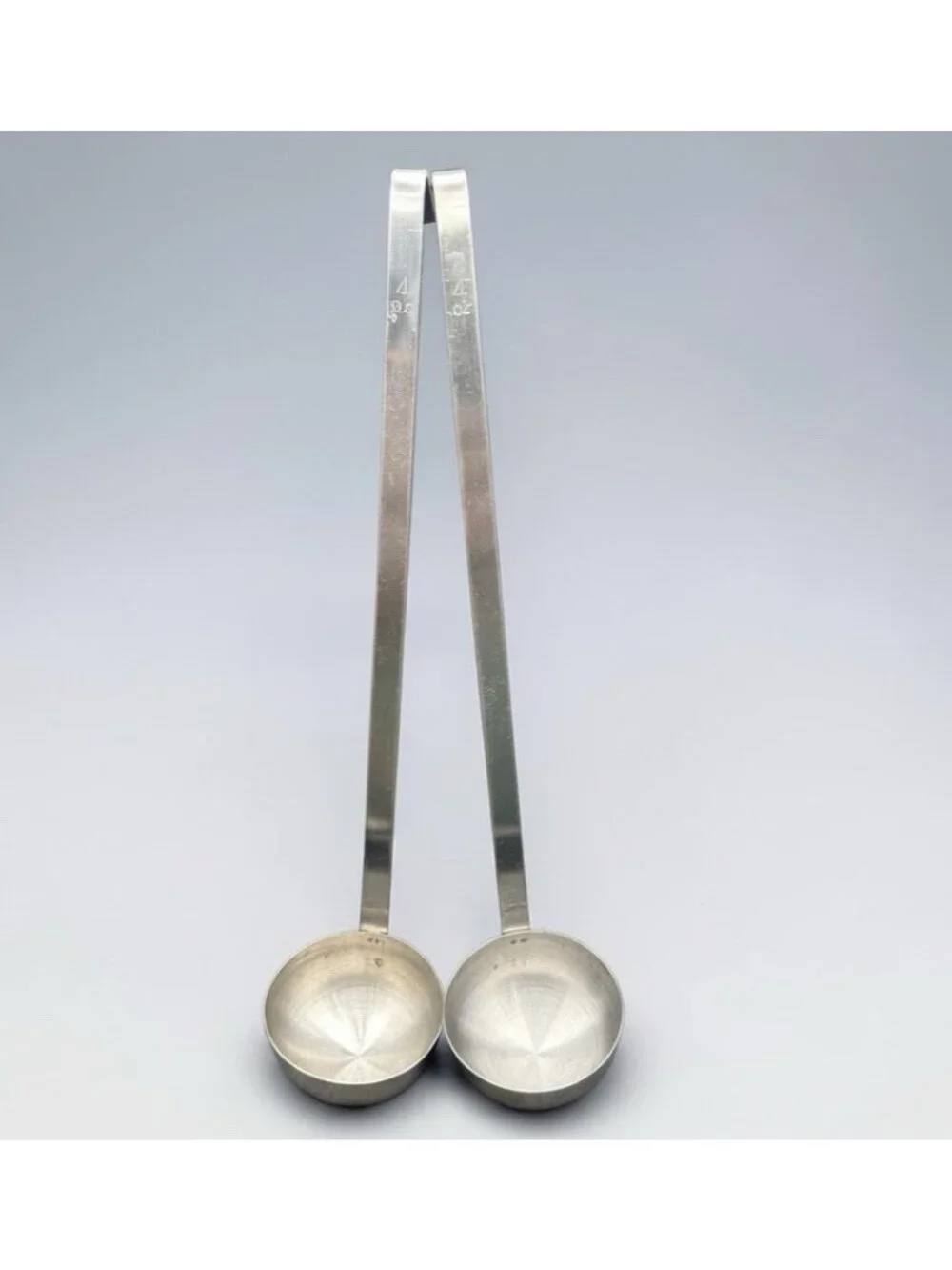 Vintage Stainless Steel 4 oz Ladle Set 2 Commercial Restaurant Japan Hook Capco